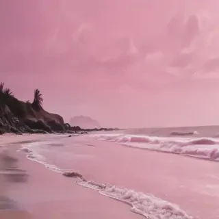 pink beach aesthetic