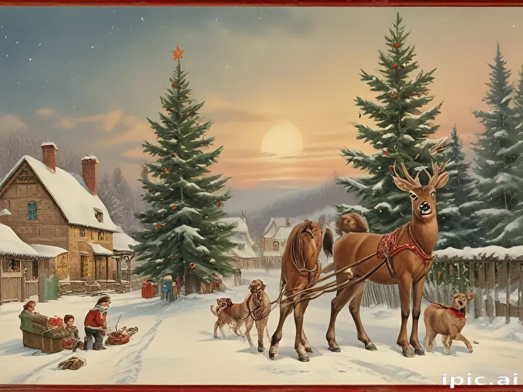 vintage merry christmas image