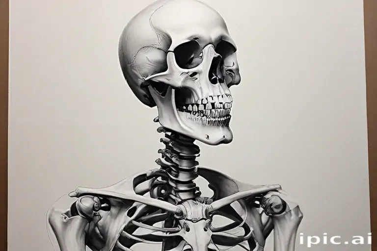creative skeleton drawing art
