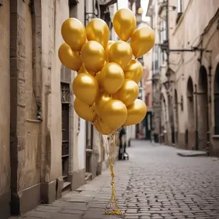 golden balloons