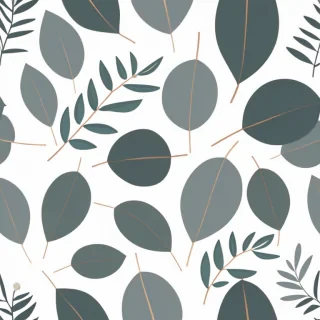 eucalyptus clipart black and white