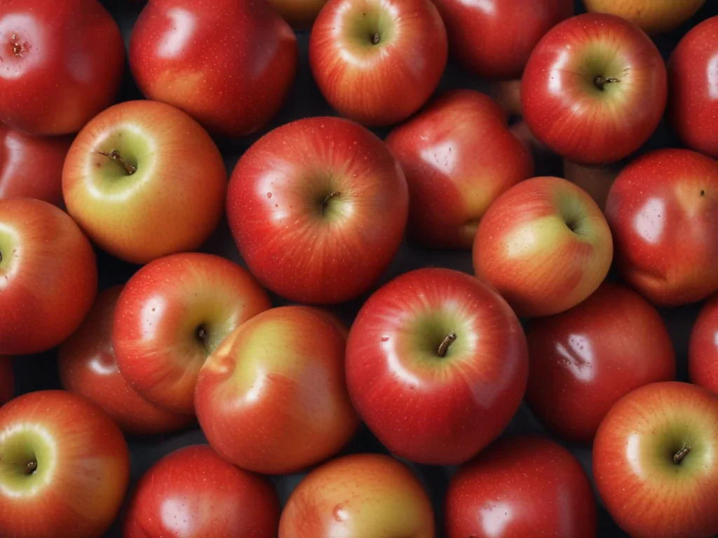 drawn apples