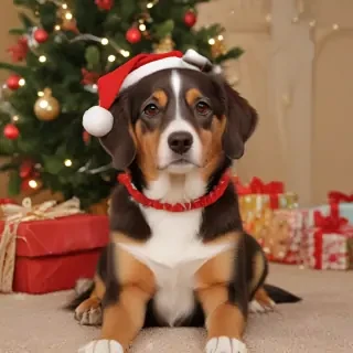 pictures of dogs christmas