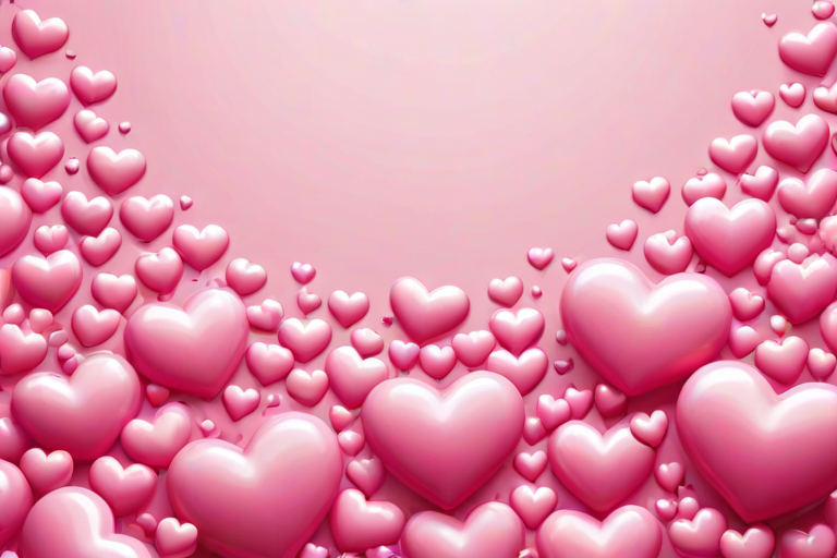 pink hearts background