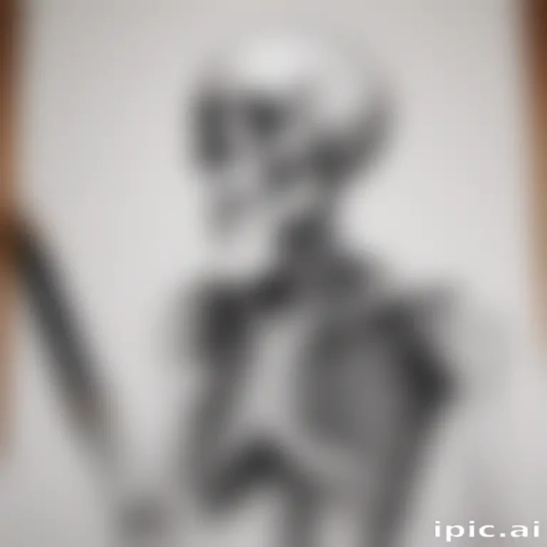 creative skeleton drawing art