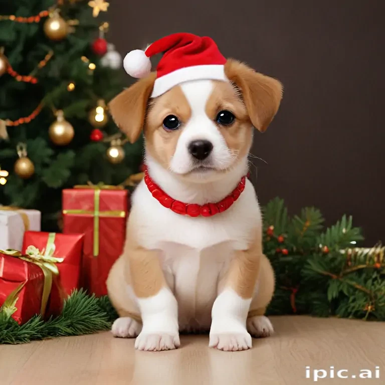 cute christmas dog wallpaper