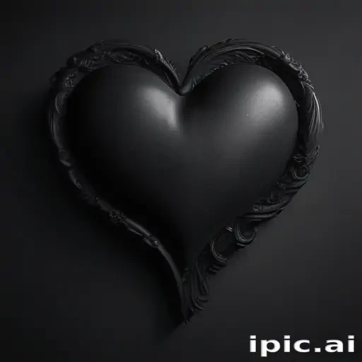 aesthetic black heart wallpaper