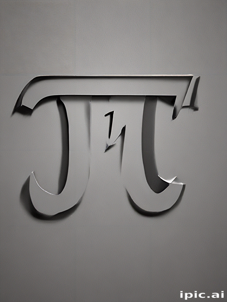 Stylized Representation of the Mathematical Constant Pi in Artistic Form