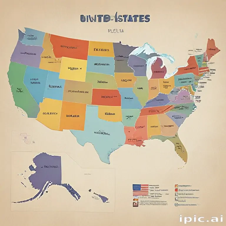 united states map with state names