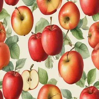drawn apples