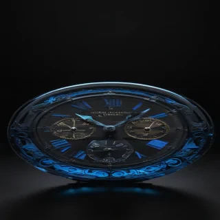 black background blue