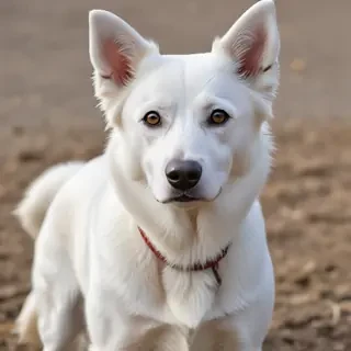 white dog