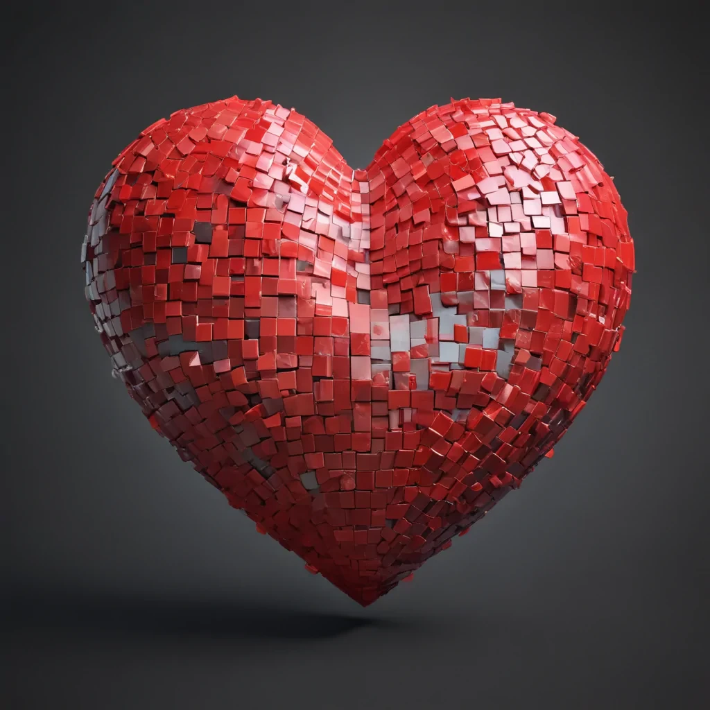 pixelated heart png