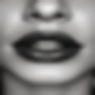 lips black and white clipart