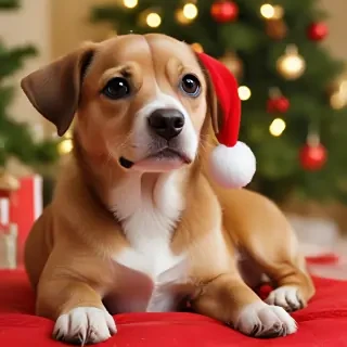 christmas wallpaper dog