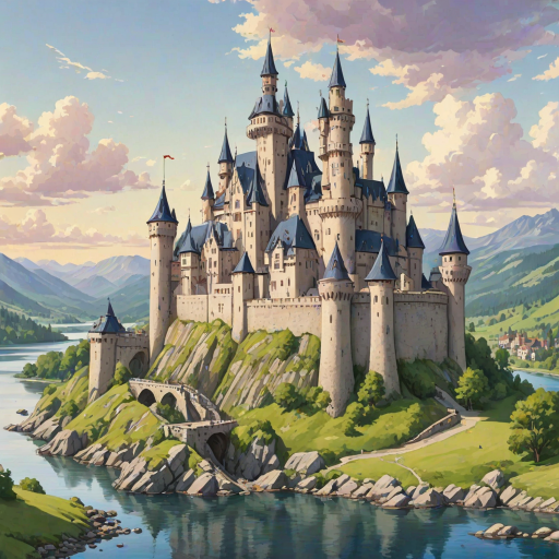 cartoon of castle