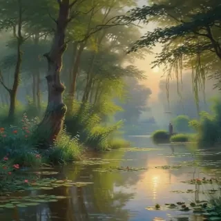 monet painting wallpaper