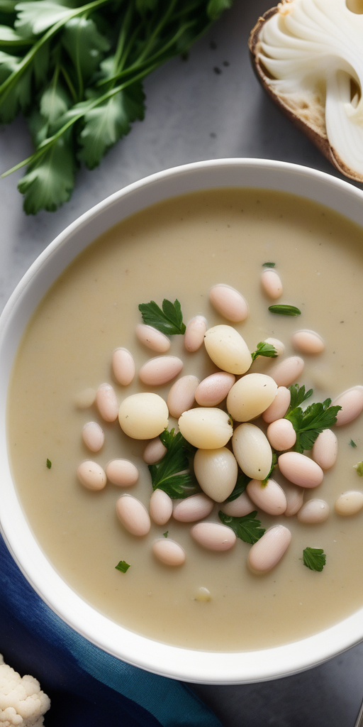cauliflower potato white bean soup