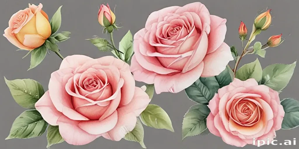 watercolor roses png