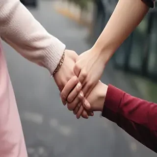 couple holding hands aesthetic