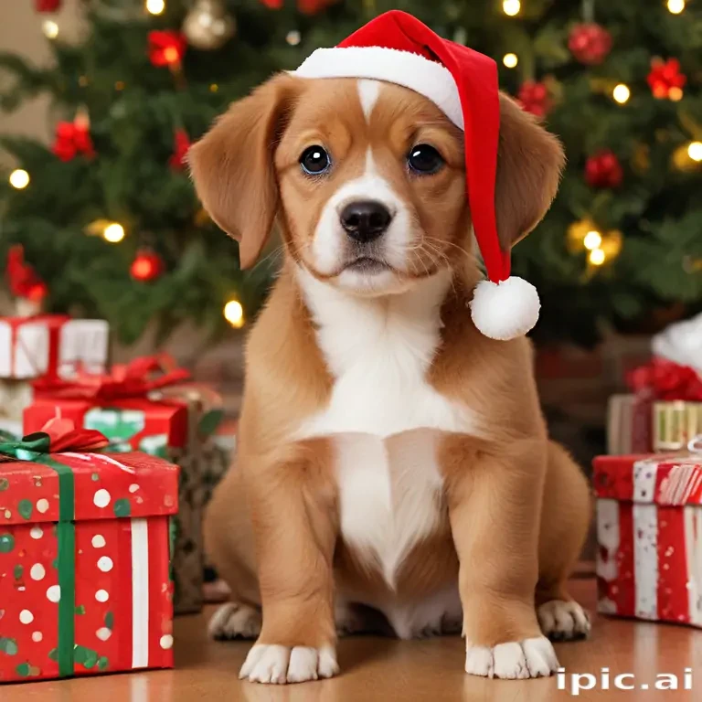 cute christmas dog wallpaper