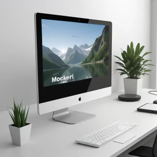 computer screen mockup