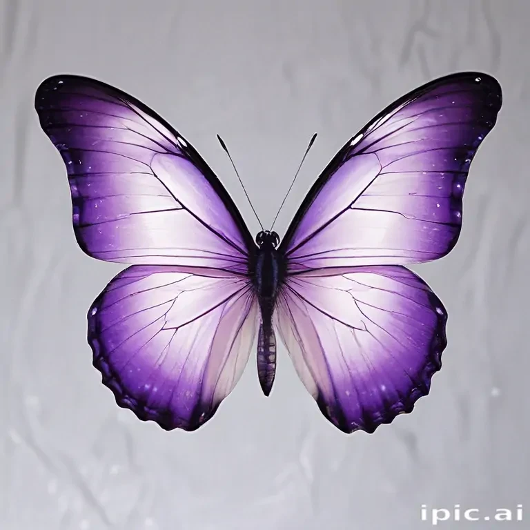 transparent purple butterfly