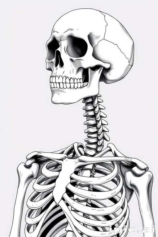 creative skeleton drawing art
