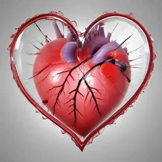 transparent broken heart