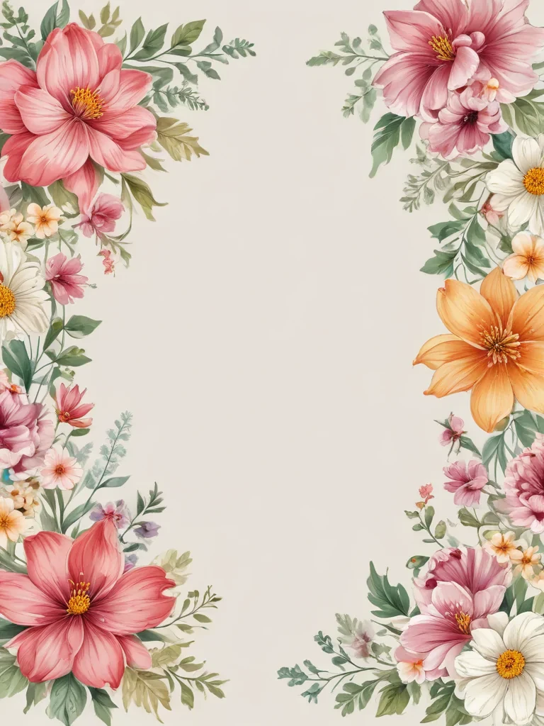 free flower border clipart