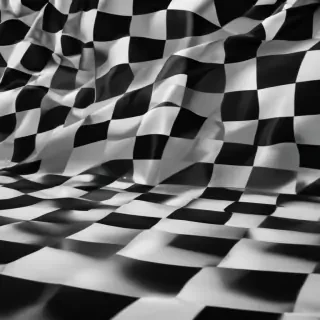 black and white checkered background