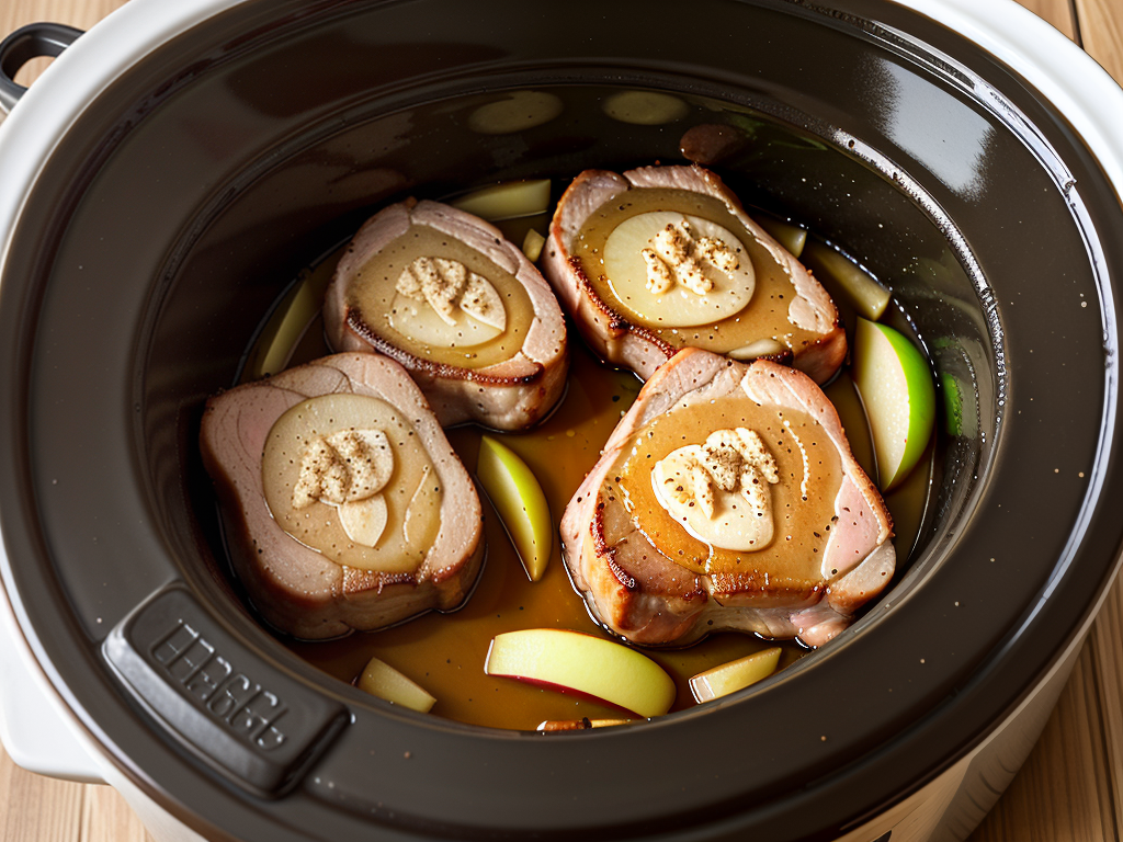 pork chops in the crock pot with apples