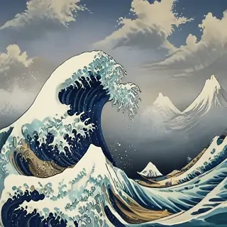 great wave wallpaper
