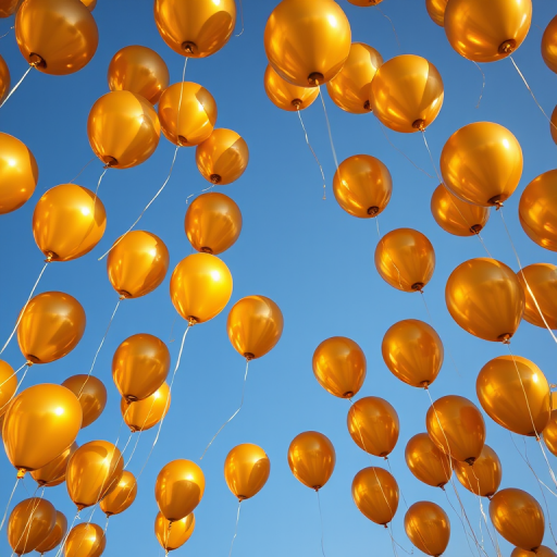 golden balloons