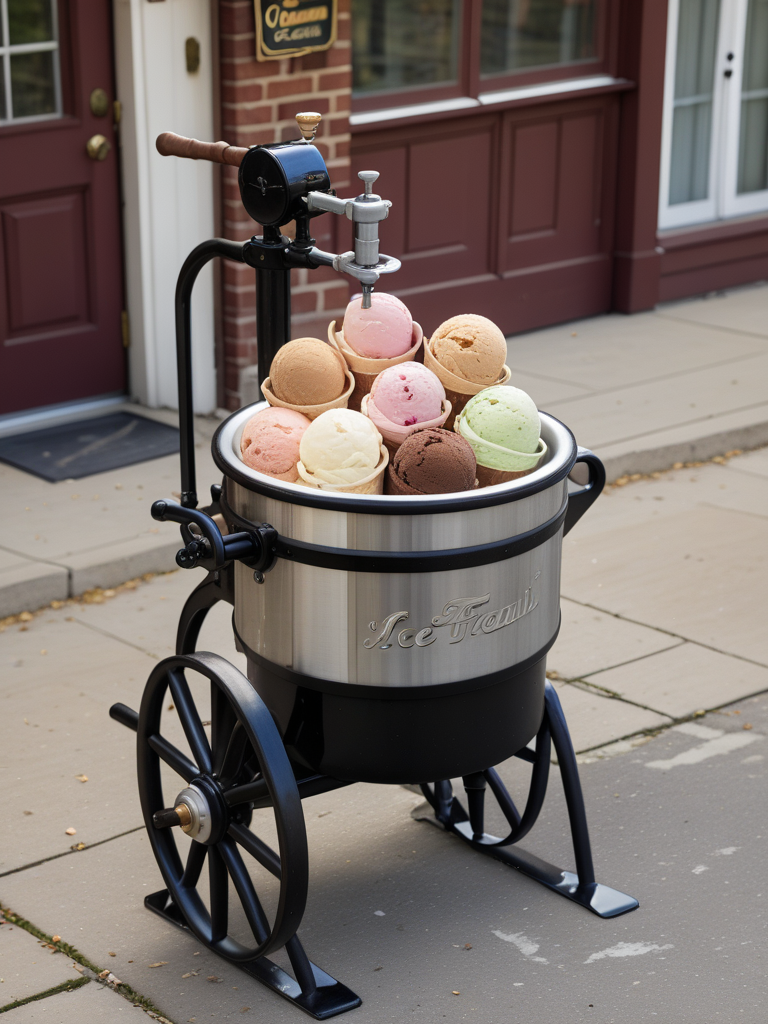 old fashion ice cream maker