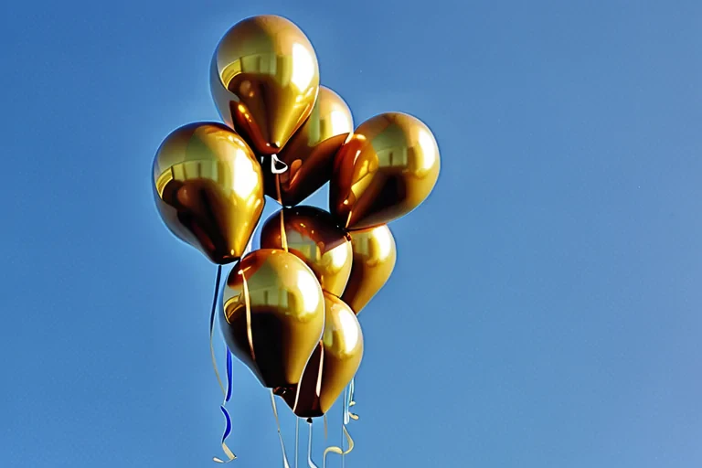 golden balloons