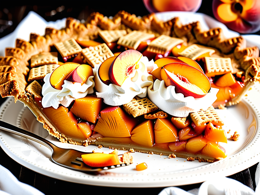 peach pie with graham cracker crust