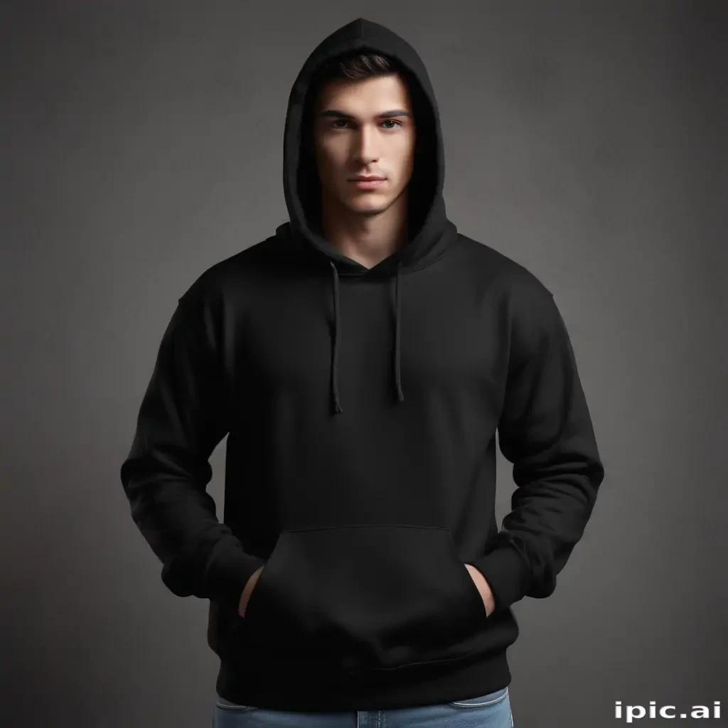 black hoodie mockup