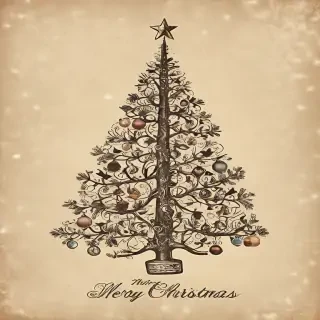 vintage merry christmas