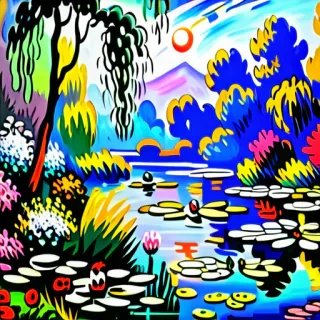 monet painting wallpaper