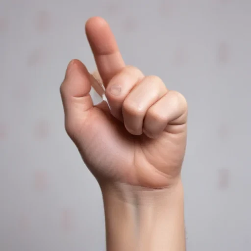 middle finger transparent