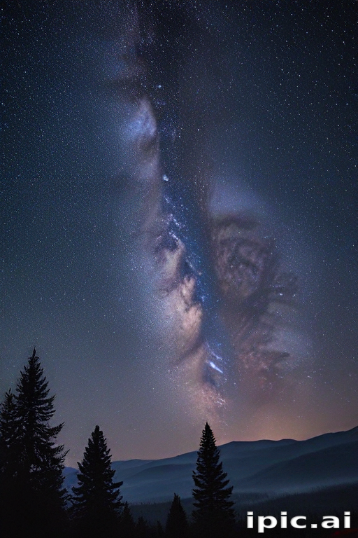 Stunning Night Sky: A Breathtaking View of the Milky Way Galaxy
