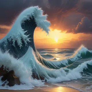 great wave wallpaper