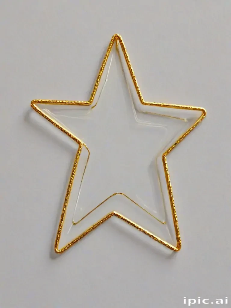 transparent gold star