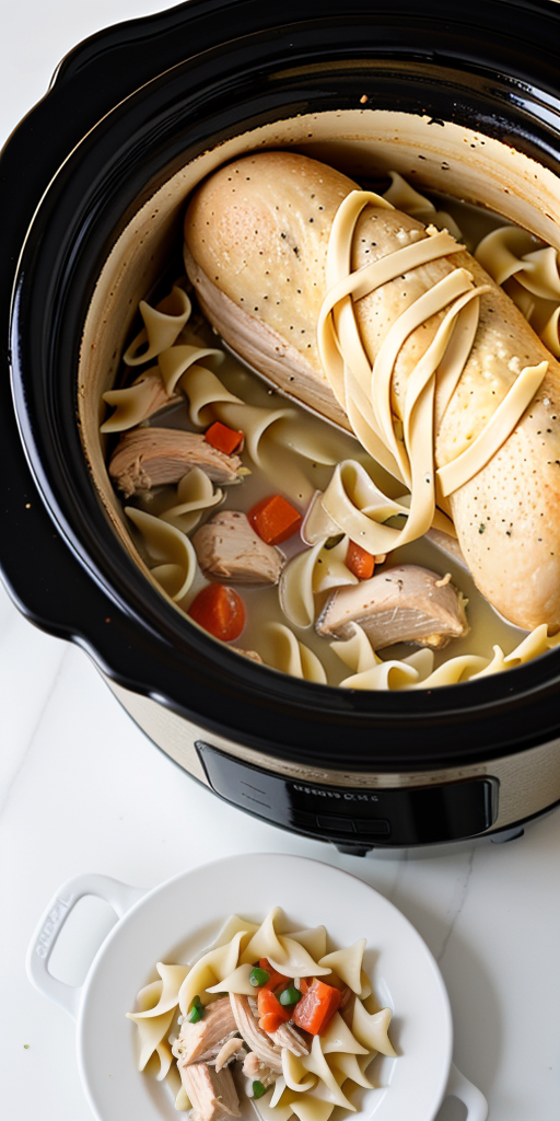 slow cooker chicken noodle casserole
