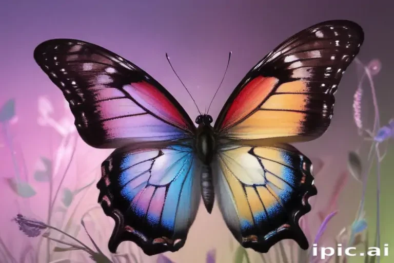 A Beautiful Butterfly Displaying Vibrant Colors Against a Soft Background