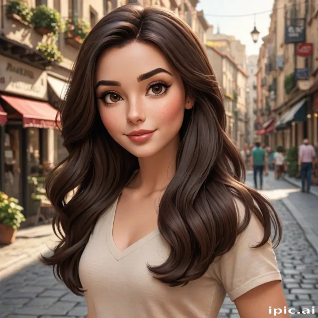 brunette cartoon characters