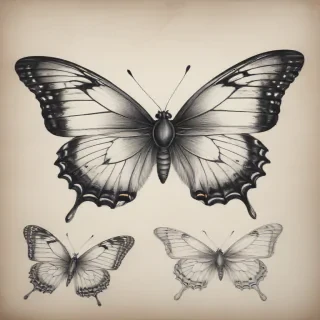 drawing butterflies