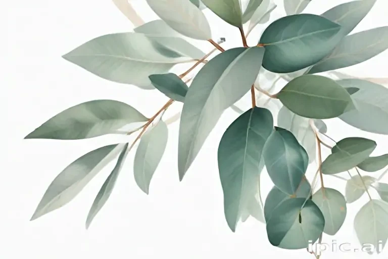 eucalyptus clipart black and white