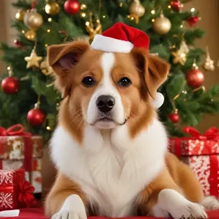 christmas wallpaper dogs